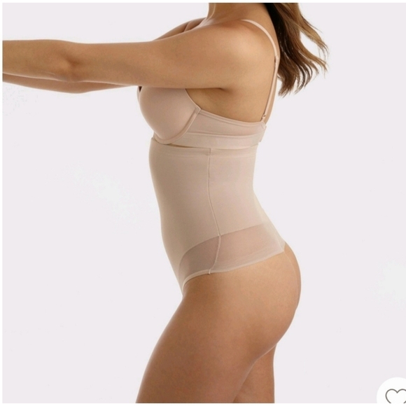 Slimshaper by Miracle Brands High Waist Warm Beige Thong - Picture 2 of 9